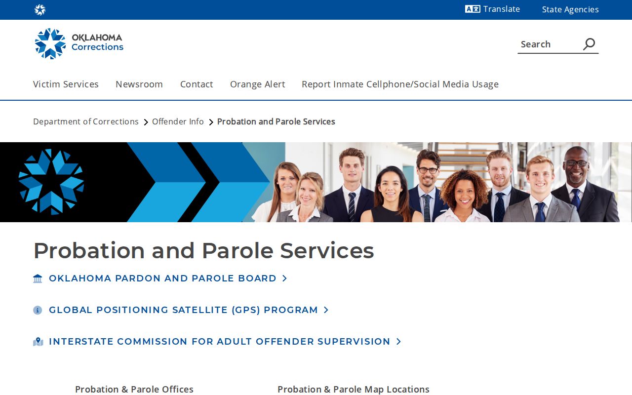 Creek County parole and probation Sapulpa office directory
